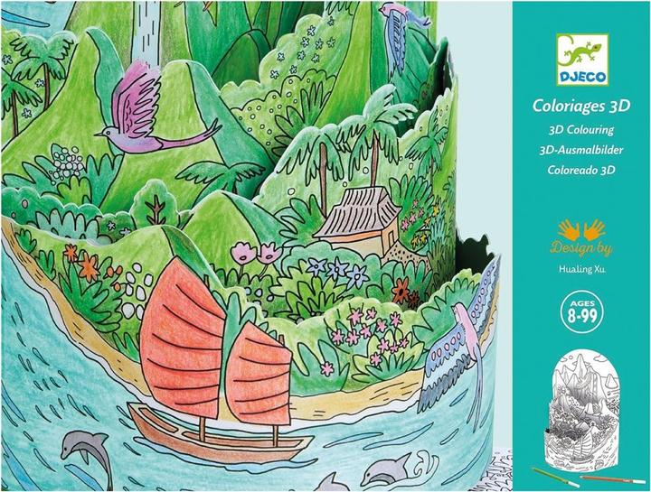 Produktbild Djeco Ausmalbilder 3D Diorama Insel