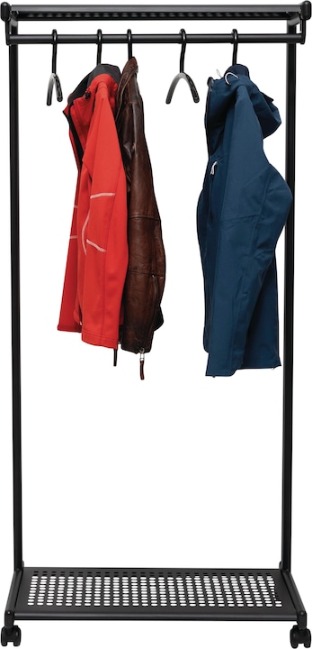 Actual product image Maul MAULbolero coat stand, HxWxD 1660 x 780 x 460 mm, mobile, matt black.