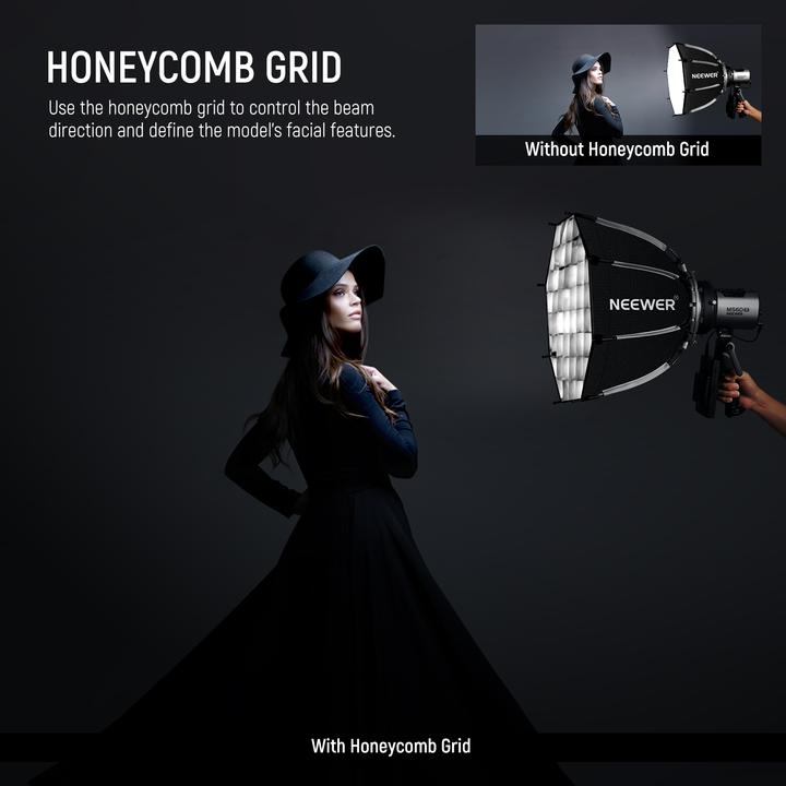 Produktbild Neewer 45cm 8 Ribs Quick Release Softbox With Honeycomb Grid (45 cm)