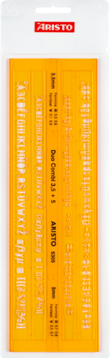 Immagine prodotto Aristo AR5305, Stencil per lettere/numeri/caratteri in plastica (245 mm)