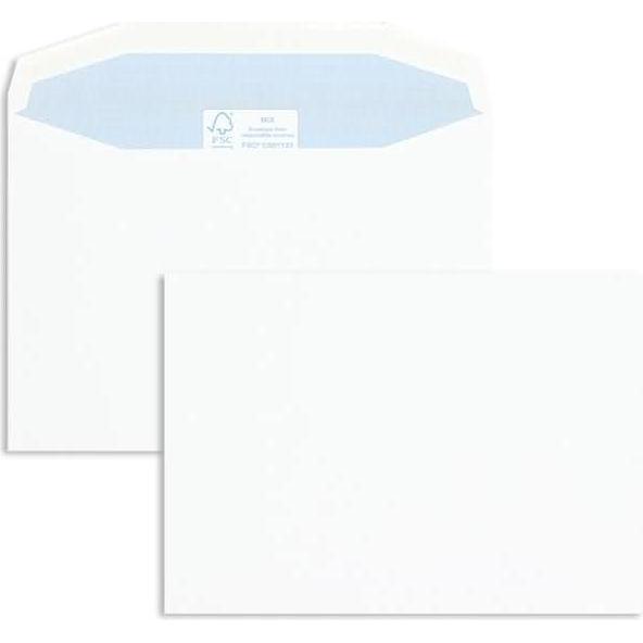Blanke, Briefumschlag, Kuvertierhüllen C5 115g/qm gummiert VE=500 Stück weiss (C5, 500 x)