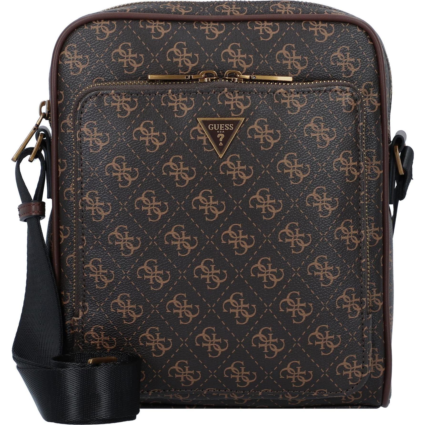 Guess, Handtasche, Milano Umhängetasche 22 cm, Braun