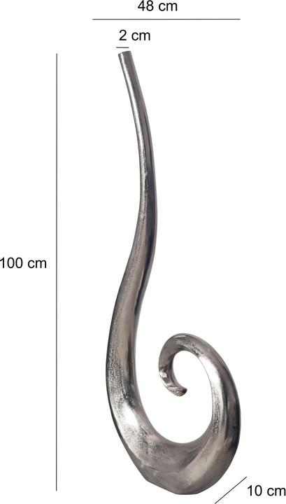 Produktbild FineBuy Vase 100 cm Aluminium Blumenvase Spirale Bodenvase Wohndeko Gross Dekovase Modern (1x)