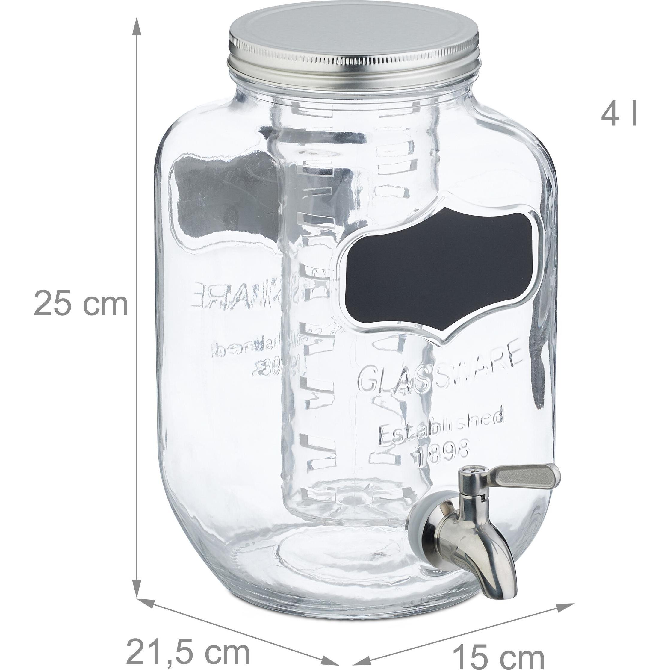 Thumbnail - Relaxdays Getränkespender, Getränkespender, Transparent