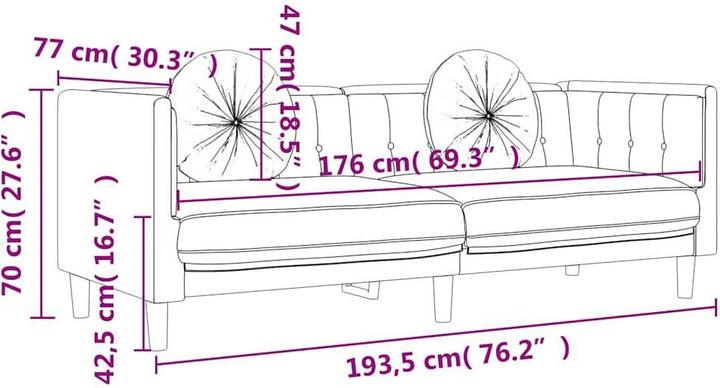 Image du produit vidaXL Jukka (3 places)