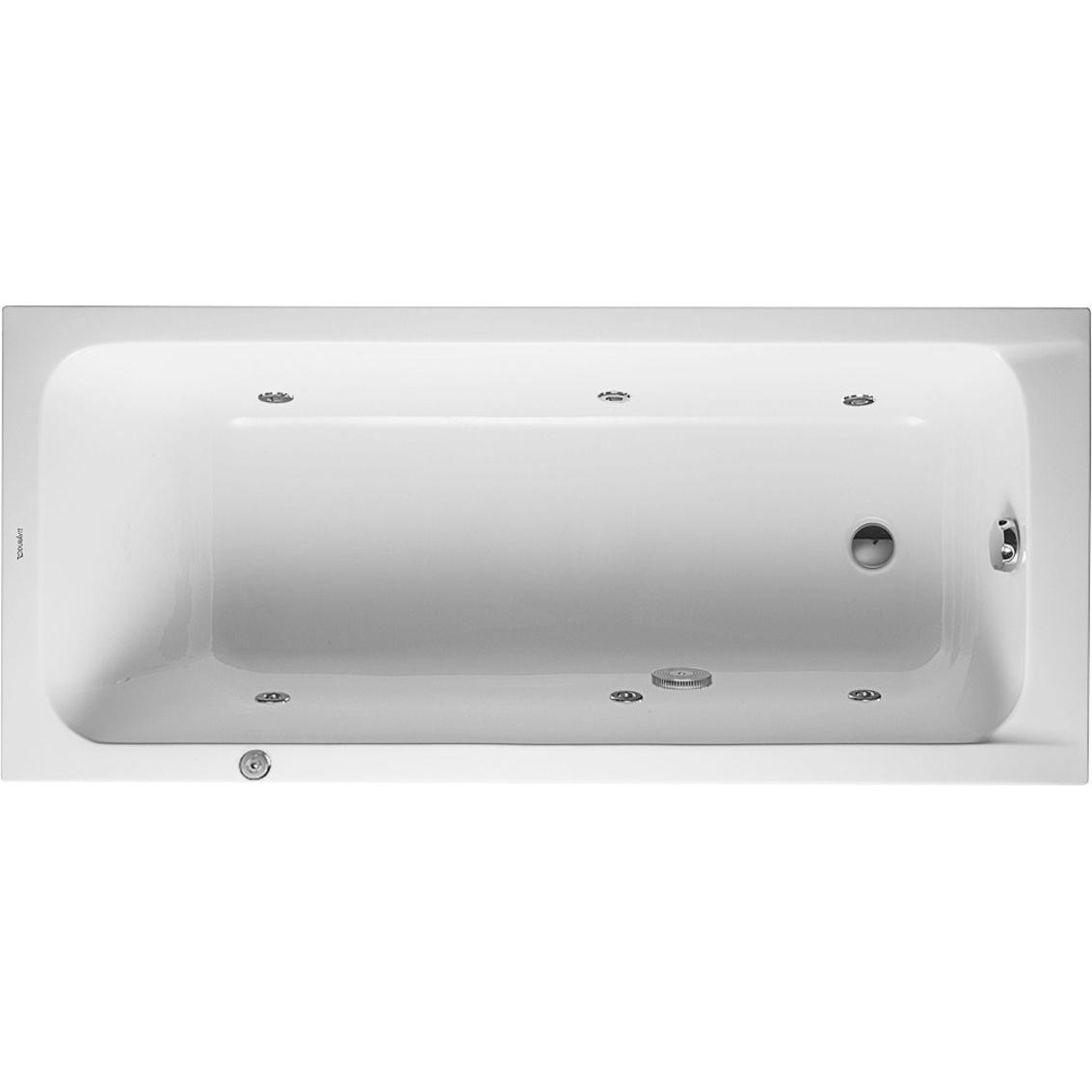 Duravit, Badewanne, Rechteck-Whirlwanne D-CODE 120 l 170x75 we 1 RS Jet Project (120 l, 170 cm, 75 cm)