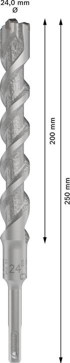 Actual product image Bosch Zubehör PRO SDS plus-5X hammer drill bit, 24 x 200 x 250 mm (24 millimetres)