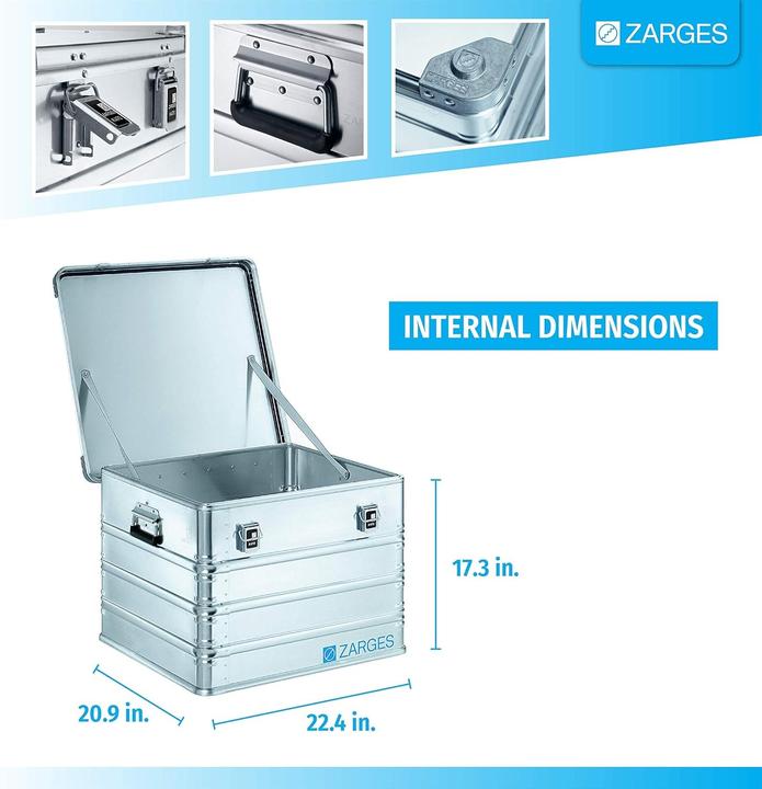 Actual product image Zarges Aluminum transport box