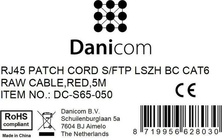 Produktbild Dsit CAT 6 Netzwerkkabel LSOH (S/FTP, CAT6, 5 m)