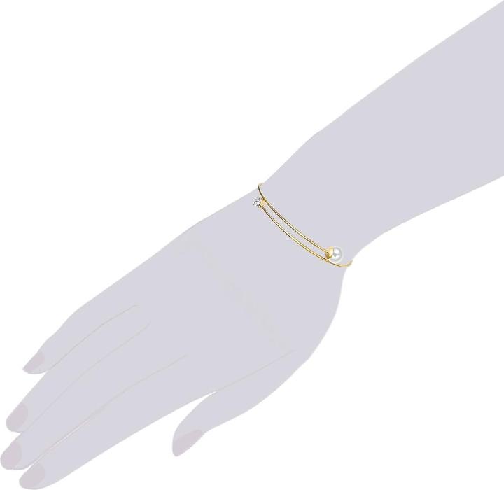 Produktbild Lulu & Jane Messing Glaskristall Muschelkernperle gelbgold 16,0 - 22,0 cm - 33606 (22 cm, Messing)