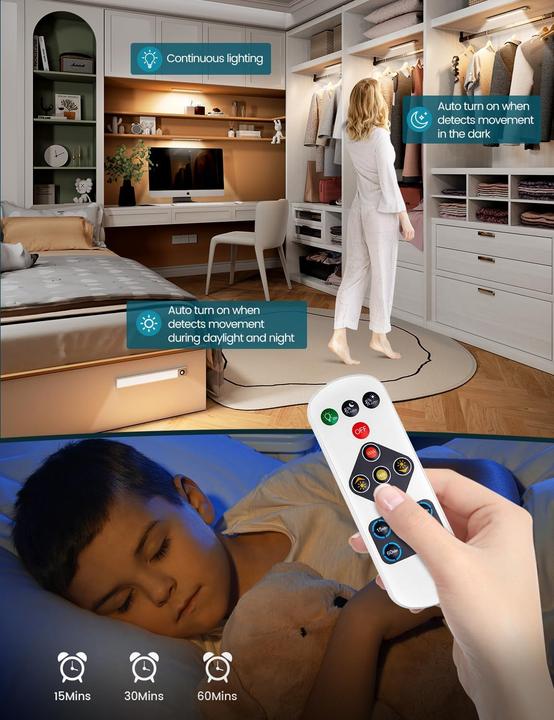 Produktbild Wonkelly LED Unterbauleuchte mit Bewegungsmelder (310 lm)