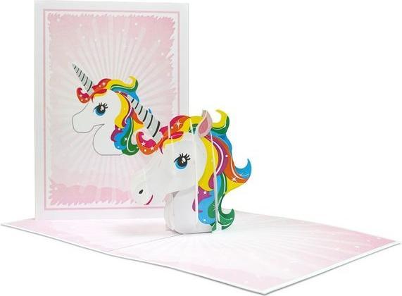 Actual product image MU Classic 3D Pop-Up Birthday greeting card - Unicorn (1 pcs.)