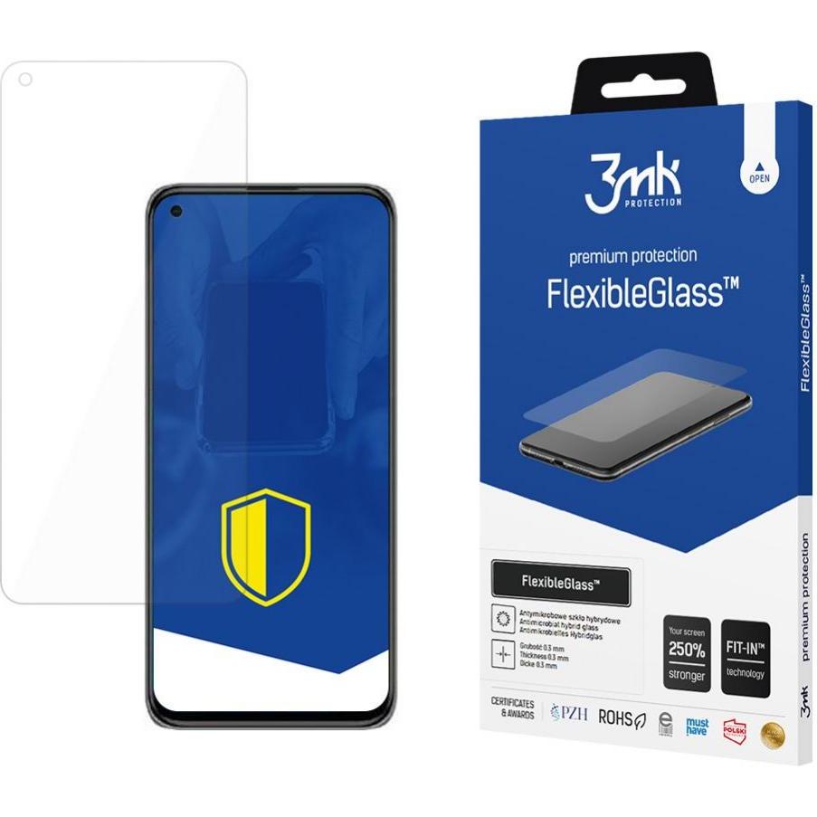 3MK FlexibleGlass Bildschirmschutz, Display Folie (1 Stück, Xiaomi Mi 11 Lite 5G), Smartphone Schutzfolie, Transparent