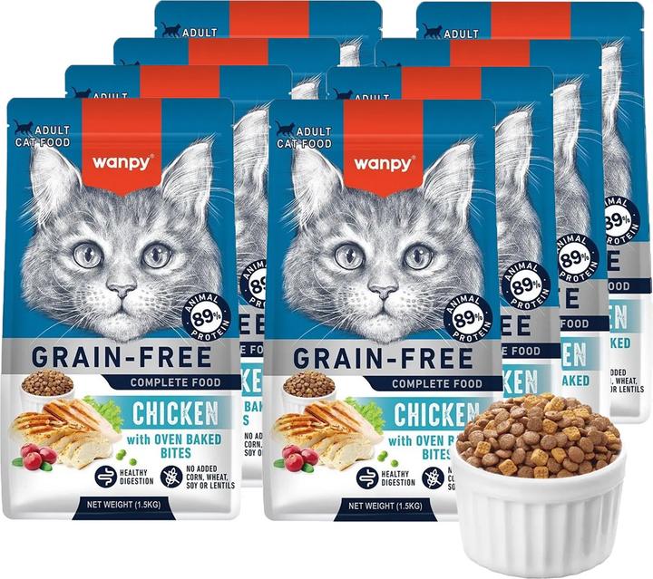 Wanpy - Adult Cat Food with Chicken - 1.5 kg (Adult, 1500 g)