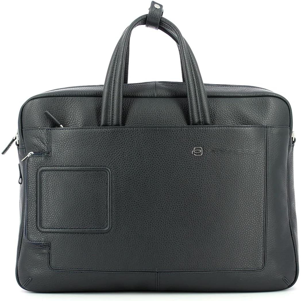 Piquadro Blu Zaino Con Due Maniglie, Porta Pc E Ipad Air, Elegante, Borsa Per Notebook,