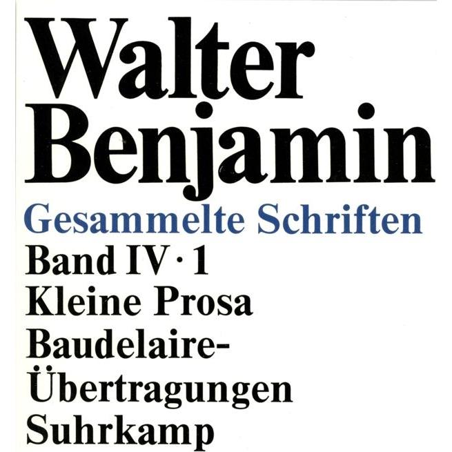 Gesammelte Schriften, Fachbücher von Walter Benjamin