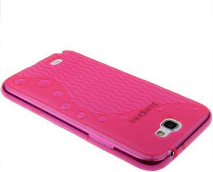 Actual product image König Design Protective cover TPU for mobile Samsung Galaxy Note II / N7100 Pink / Transparent (Samsung Galaxy Note 2 N7100)