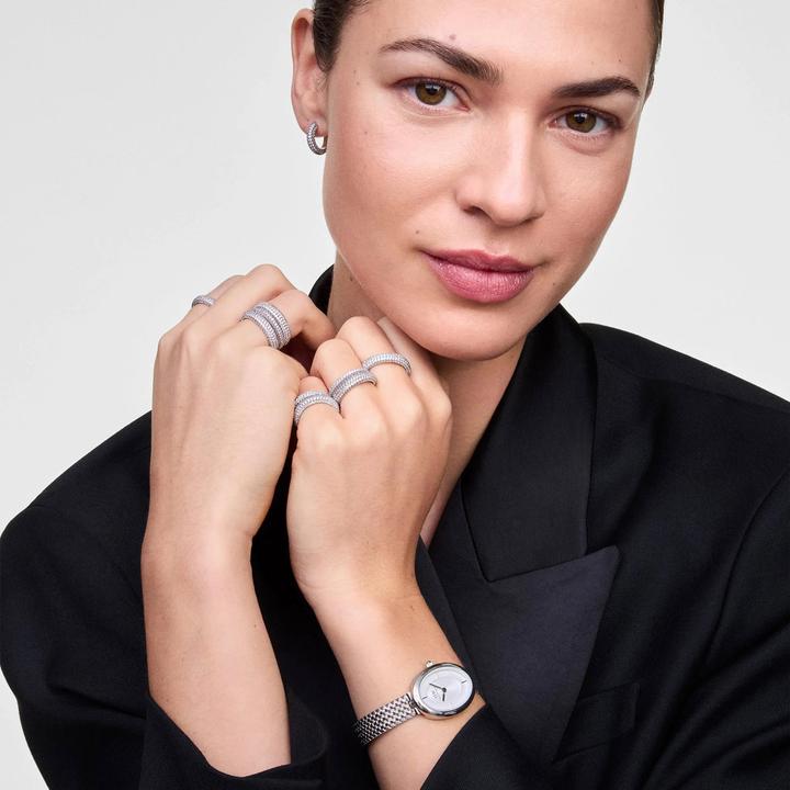 Produktbild Daniel Wellington Juliette Braided Mesh White Sunray Silver (Analoguhr)