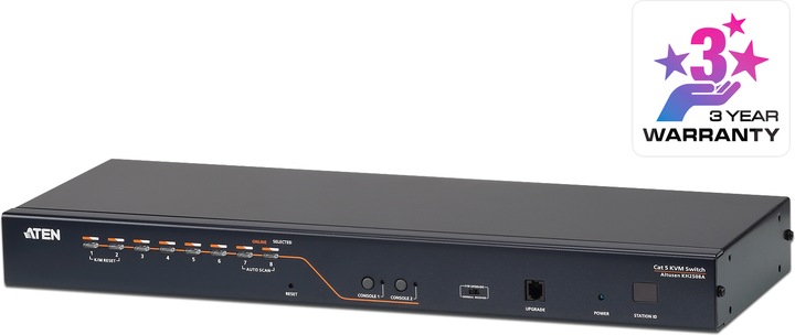 Produktbild Aten KH2508A: 8 Port 2 Konsol Cat-KVM