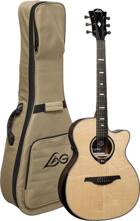 Image du produit Lâg Guitars GLH HV50-N-ACE - Hybrid Nylon String (Guitare classique, Black Brankowood, Engelmann Spruce, Macassar Ebony)