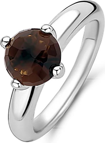 Ti Sento Milano Ring mit Kristall dunkelbraun 12179TB (56, 925 Silber)