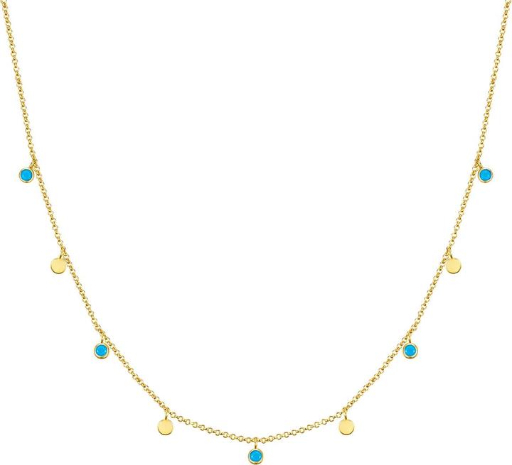 Image du produit Glanzstücke München Femmes en argent sterling turquoise or jaune 40,0 cm chaîne de base + 5,0 cm d'extension - 28667 (Argent sterling 100, 40 - 45 cm)