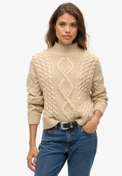 Image du produit Superdry pull polo en maille aran cable (XS)