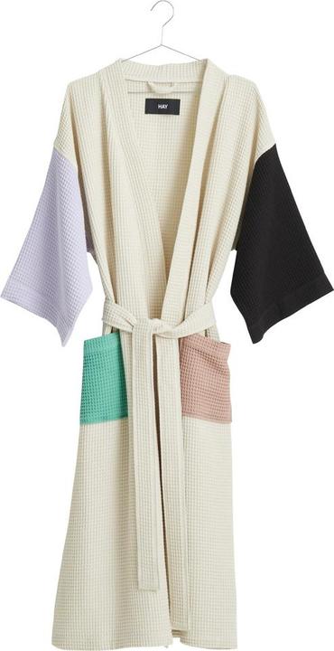 HAY Waffle Bathrobe Off-White/Multi (Taille unique)