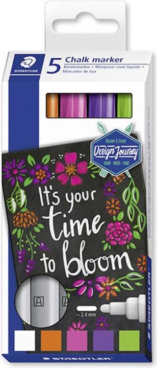 Immagine prodotto Staedtler Marcatore a gesso Lumocolor, confezione da 5 pezzi (colore assortito, 2.40 mm, 5 x)