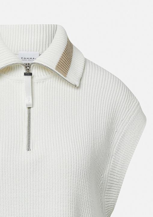 Produktbild Comma Strickjacke Pullunder mit Troyer-Kragen im Boxy Fit (40)