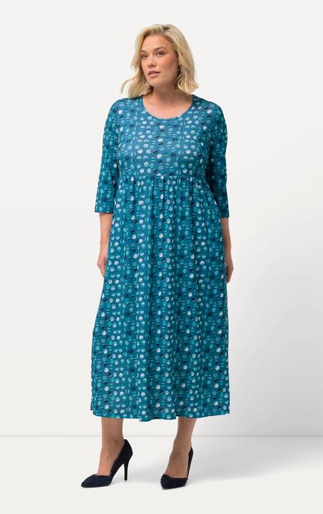 Produktbild Ulla Popken Jerseykleid, Punkte, A-Linie, Rundhals, 3/4-Arm (56)