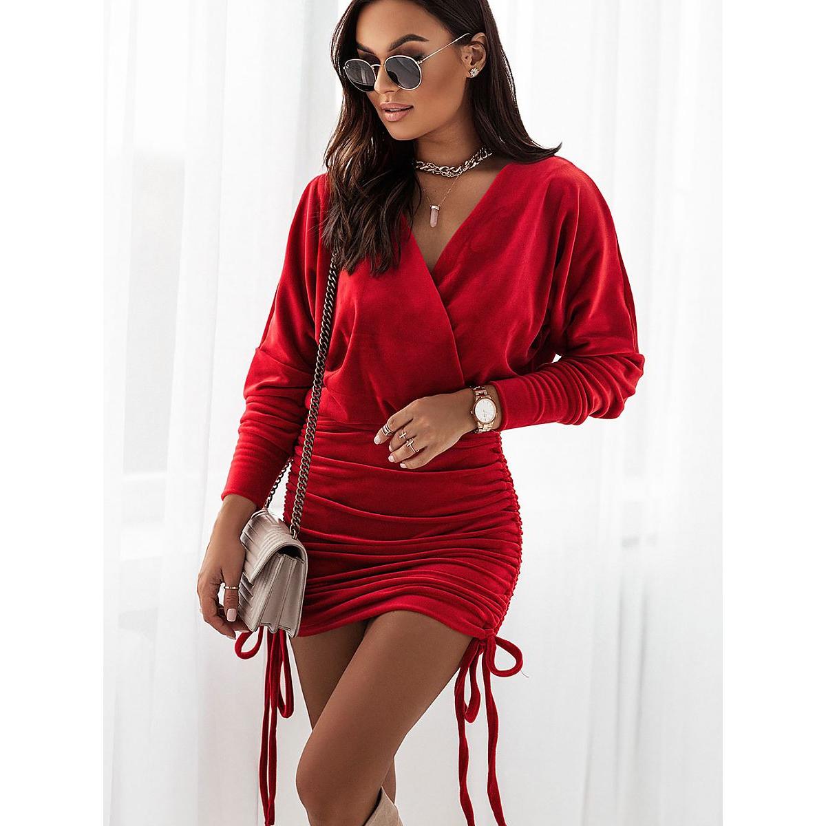 Ivon, Damen, Kleider, Kurzes Kleid, Rot, (36)