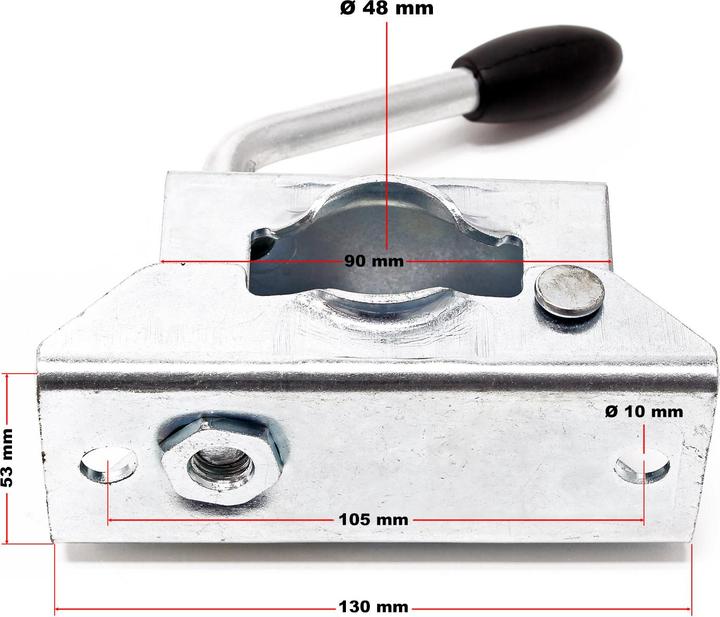 Image du produit Wiltec Abstellstütze mit Klemmschelle 700mm Anhänger Stützen Abstellstützen