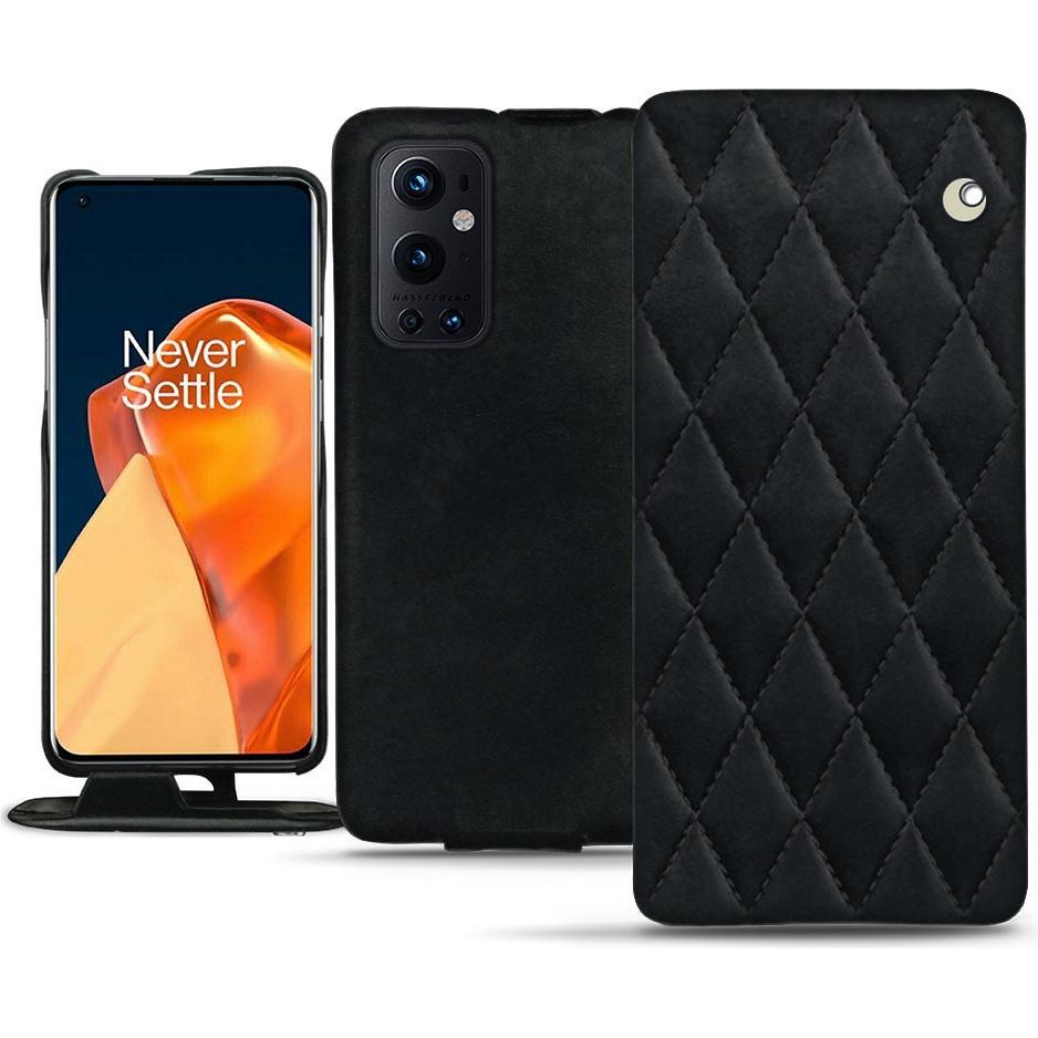 Noreve Lederschutzhülle vertikal (OnePlus 9 Pro), Smartphone Hülle, Schwarz