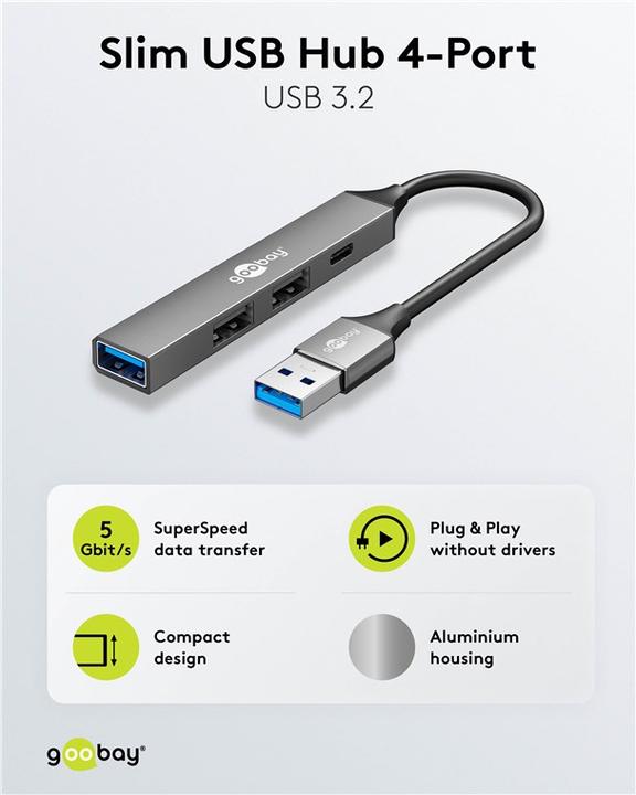 Image du produit Goobay 74458 (USB-A, 4 ports)
