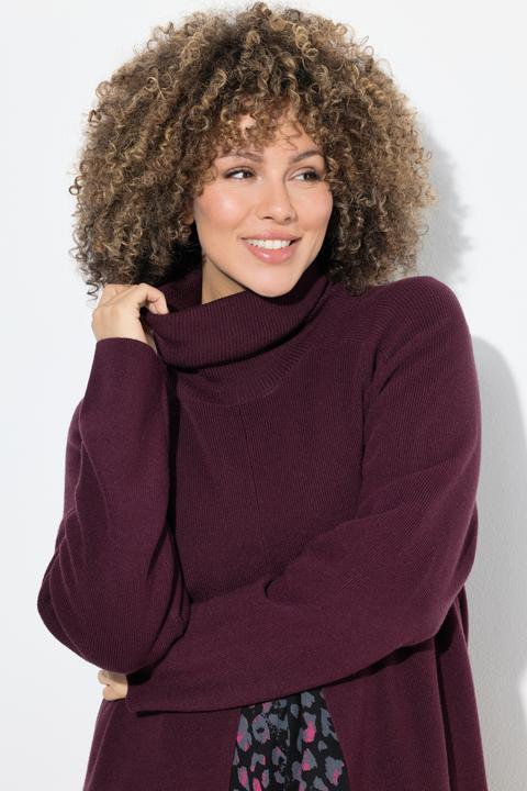 Immagine prodotto Ulla Popken Maglione dal taglio lungo e svasato con collo alto e maniche lunghe (50, 52)