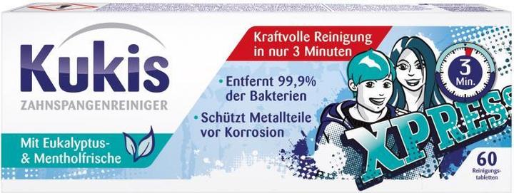 Kukis Reckitt Benckiser Zahnspangenreiniger Reinigungstabletten, 60 St. Tabletten