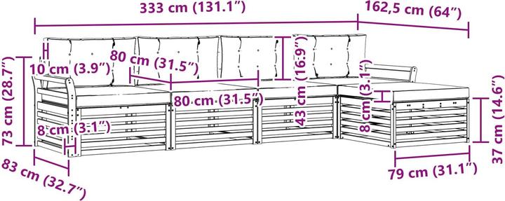 Produktbild vidaXL Outdoor-Sofa