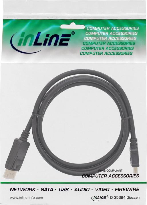 Immagine prodotto InLine 30 Cavo convertitore da DisplayPort a HDMI in blocco (2 m, HDMI, 1.1)