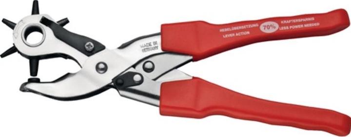 Actual product image HP Autozubehör Revolving punch pliers total length 250 mm lever transmission 2 / 2.5 / 3 / 3.5 / 4 / 4.5 mm plastic (250 mm)