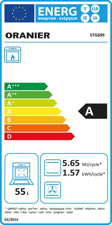Energie-Label Oranier Standherd