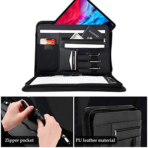 Produktbild Only-Bags.Store A4 Schreibmappe PU Kunstleder Konferenzmappe Portfolio mit Reissverschluss Klemmbrett Notizblock