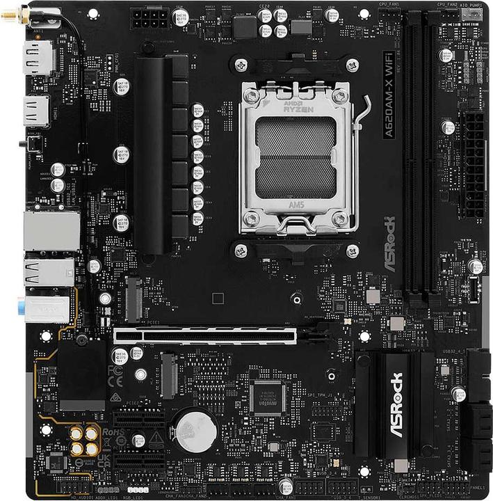 AsRock A620AM-X WiFi AM5 mATX HDMI/DP DDR5 (AM5, AMD A620, mATX)
