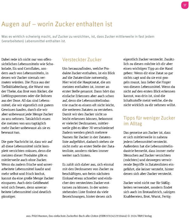 Produktbild Das einfachste Zuckerfrei-Buch aller Zeiten (Deutsch, Stefanie Pölzl-Huemer, 2024)