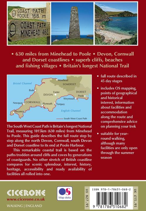 Image du produit Walking the South West Coast Path (Anglais, Paddy Dillon, 2021)