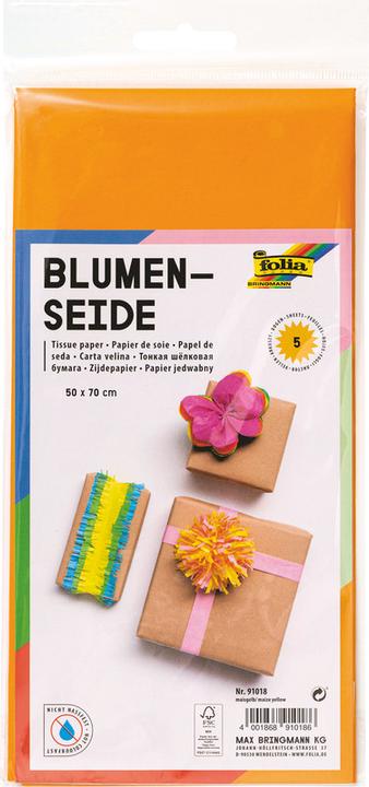 Actual product image Folia Tissue paper, (W)500 x (H)700 mm, 20 gsm, maize yellow (20 g/m², 5x)