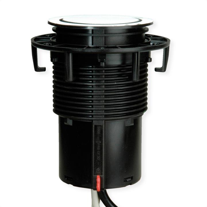 Produktbild Bachmann ELEVATOR Steckdoseneinheit 1x Schuko 2x LAN Chrom matt (1 x, CEE 7/3, RJ45, 0.50 m)