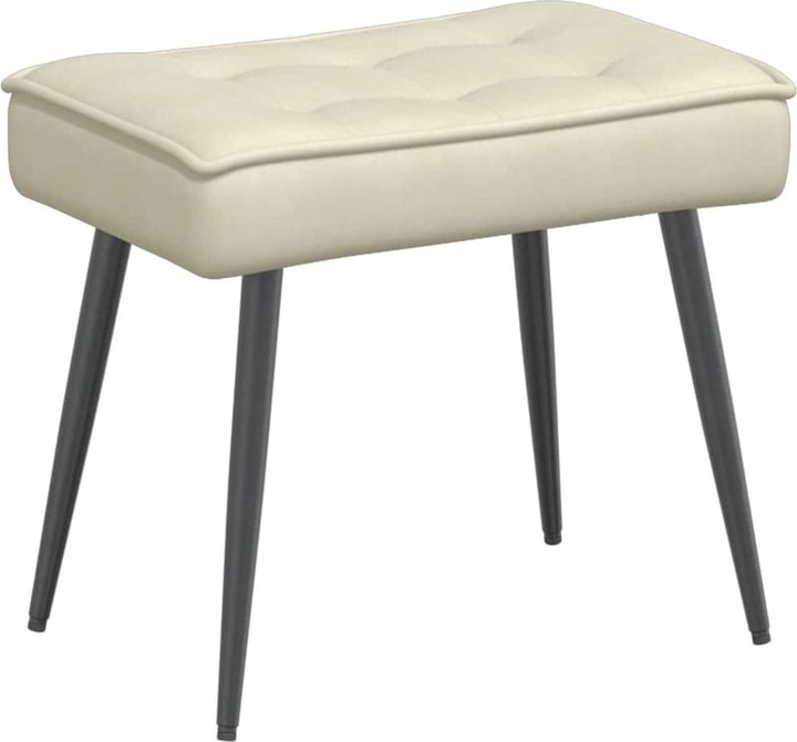 Immagine prodotto VidaXL Poltrona relax con sgabello poltrona in velluto crema poltrona con sgabello