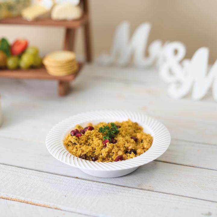 Produktbild Matana Plastikteller mit Silbernem Rand (100 Stück) (100 x)