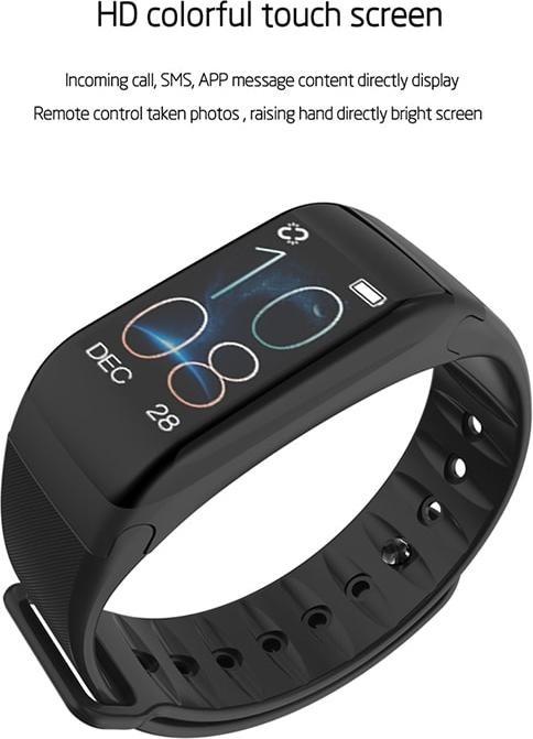 Actual product image JTI F1 Plus WearFit activity tracker with colour display - red